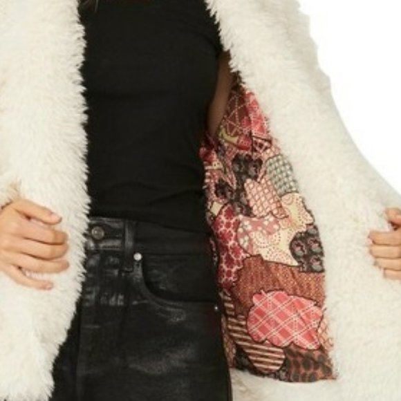 Free People Lena Teddy Jacket, Snow - NWT - Picture 6 of 6